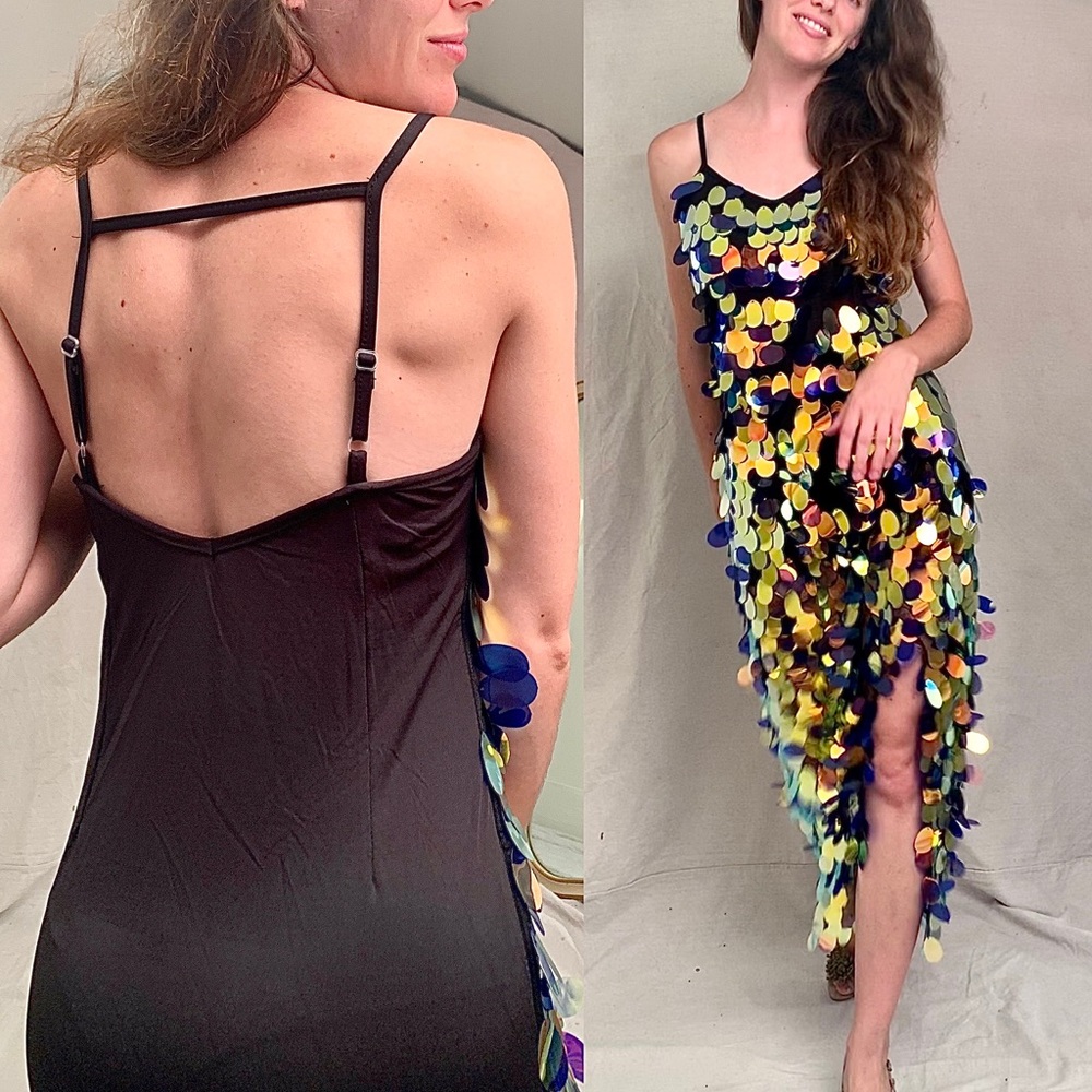 Boutique Sequin Maxi Slip Dress - Picture 3 of 5